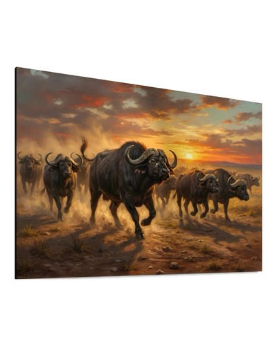 Quadro tela bufalo - su, colorato