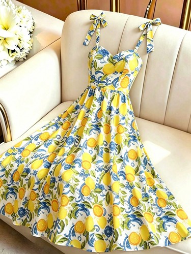 Maxi abito donna - con, fantasia